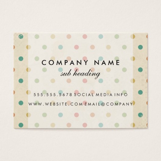 Elegant Polka Dot Gift Certificate Visitekaartje (Voorkant)