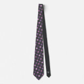 Elegant Polka Dot Lavender & Charcoal Gray Custom Stropdas (Voorkant)