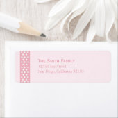 Elegant Polka Dot Return Adres Label (roze) (Insitu)