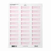 Elegant Polka Dot Return Adres Label (roze) (Full Sheet)