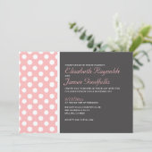 Elegant Polka Dot Wedding Invitations Kaart (Staand voorkant)