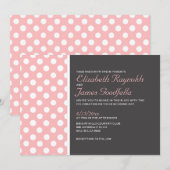 Elegant Polka Dot Wedding Invitations Kaart (Voorkant / Achterkant)