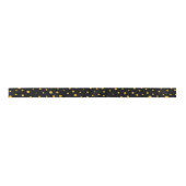 Elegant polka dots - Black Gold Satijnen Lint (Voorkant)