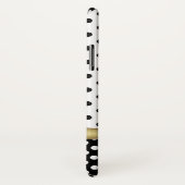 Elegant Polka Dots Gold Custom Monogram Case-Mate iPhone Case (Achterkant / rechts)