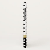 Elegant Polka Dots Gold Custom Monogram Case-Mate iPhone Case (Achterkant/links)