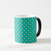 Elegant Polka Dots - Mint & Gold- Magische Mok (Voorkant rechts)