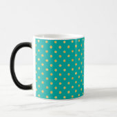 Elegant Polka Dots - Mint & Gold- Magische Mok (Links)
