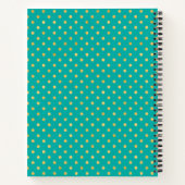 Elegant Polka Dots - Mint & Gold- Notitieboek (Achterkant)