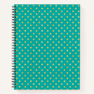 Elegant Polka Dots - Mint & Gold- Notitieboek