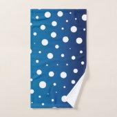 Elegant polka dots - Ocean Blue en White Bad Handdoek (Handdoek)