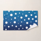 Elegant polka dots - Ocean Blue en White Bad Handdoek (Handdoek)