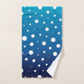 Elegant polka dots - Ocean Blue en White Bad Handdoek (Handdoek)