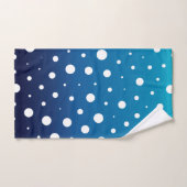 Elegant polka dots - Ocean Blue en White Bad Handdoek (Handdoek)