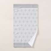 Elegant Polka Dots on Light Silver Grey Bad Handdoek (Handdoek)