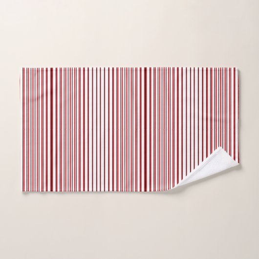 Elegant Polka Dots Parallel Lines Grafisch Patroon Bad Handdoek (Handdoek)