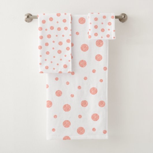 Elegant polka dots - Soft Pink Gold White Bad Handdoek (Insitu)