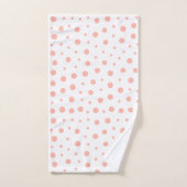 Elegant polka dots - Soft Pink Gold White Bad Handdoek (Handdoek)