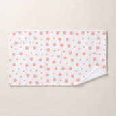 Elegant polka dots - Soft Pink Gold White Bad Handdoek (Handdoek)