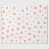 Elegant polka dots - Soft Pink Gold White Cadeaupapier (Vlak)