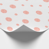 Elegant polka dots - Soft Pink Gold White Cadeaupapier (Hoek)