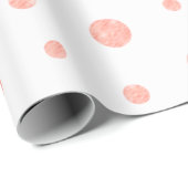 Elegant polka dots - Soft Pink Gold White Cadeaupapier (Rol Hoek)