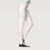 Elegant polka dots - Soft Pink Gold White Leggings (Rechts)