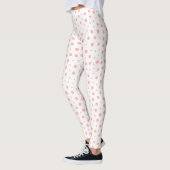 Elegant polka dots - Soft Pink Gold White Leggings (Links)