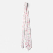 Elegant polka dots - Soft Pink Gold White Stropdas (Achterkant)