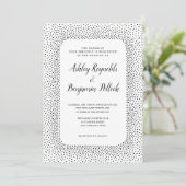 Elegant Polka Dots Wedding Invitation Kaart (Staand voorkant)
