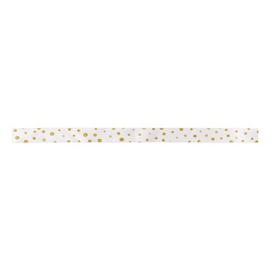 Elegant polka dots - White Gold Satijnen Lint (Voorkant)