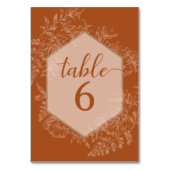 Elegant Polygon Geometric Floral Terra Cotta Kaart (Voorkant)