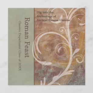 Elegant Pompeii Reds, Groenen Romeinse feesten Kaart