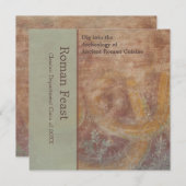 Elegant Pompeii Reds, Groenen Romeinse feesten Kaart (Voorkant / Achterkant)