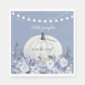 Elegant pompoen Baby shower Dusty Blue Servet (Voorkant)