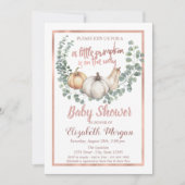 Elegant pompoen, bladeren, Lijst Roos Gold Baby sh Kaart (Voorkant)