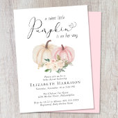 Elegant pompoen bloemenmeisje Baby shower Kaart