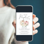 Elegant pompoen bloemenmeisje Baby shower Kaart