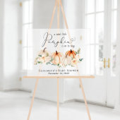 Elegant pompoen bloemig Baby shower welkom Acryl Bord