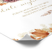 Elegant Pompoen Bruiloft Borrel Date Nacht Pot Bor Poster (Hoek)