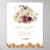 Elegant Pompoen Bruiloft Borrel Date Nacht Pot Bor Poster (Voorkant)