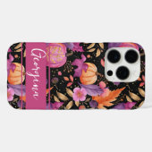 Elegant Pompoen en bloemen herfst patroon Case-Mate iPhone Case (Achterkant (horizontaal))
