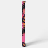 Elegant Pompoen en bloemen herfst patroon Samsung Galaxy Hoesje (Linkerkant)