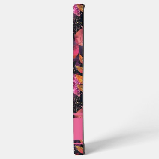 Elegant Pompoen en bloemen herfst patroon Samsung Galaxy Hoesje (Linkerkant)