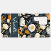 Elegant Pompoen en bloemen herfst patroon Samsung Galaxy Hoesje (Achterkant horizontaal)