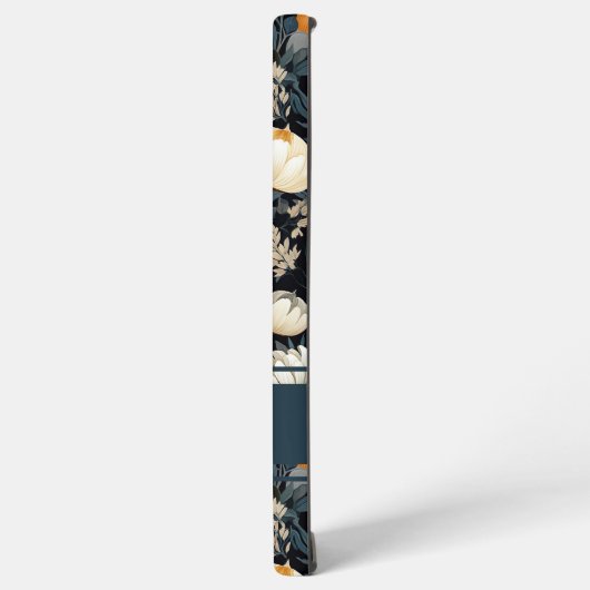 Elegant Pompoen en bloemen herfst patroon Samsung Galaxy Hoesje (Linkerkant)