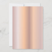 Elegant pompoen, Floral, Roos Gold Baby shower Kaart (Achterkant)