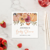 Elegant pompoen herfst Herfst bloem Baby shower Servet (Insitu)