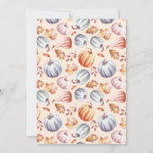 Elegant pompoen Herfst herfst bloemenBaby shower Kaart (Achterkant)