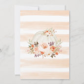 Elegant pompoen pastel Herfst bloemen Baby shower Kaart (Achterkant)