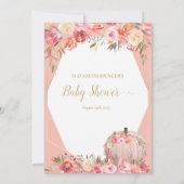 Elegant pompoenadvies voor mammie Baby shower game Kaart (Achterkant)